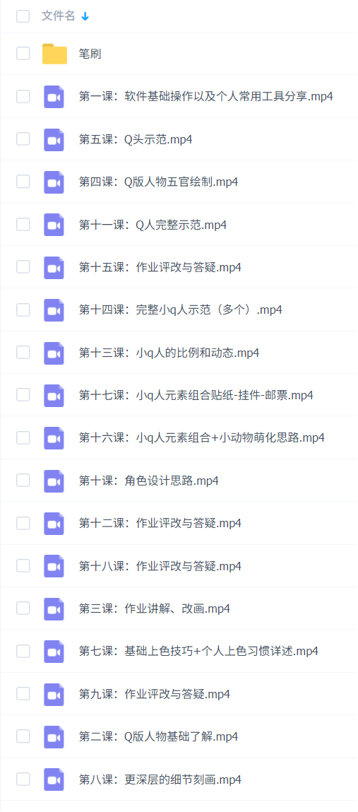 米馥馥Q版人物及小q人周边绘制系统课第2期